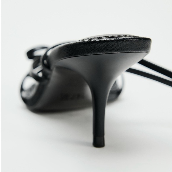 ZARA TIED HEELED SANDALS - Picture 6 of 9